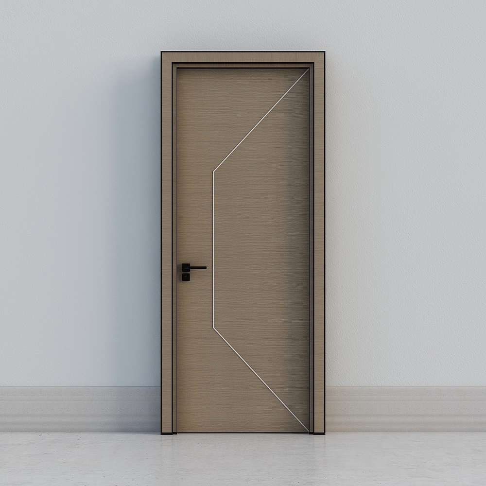 Simple Allen - Light Luxury Minimalist Style - Interior Door Bedroom Door Set Door - 9564 straight yellow Yang-5