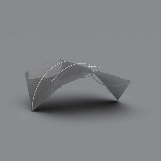 Futuristic Low-Poly 3D Model with Unique Aesthetic