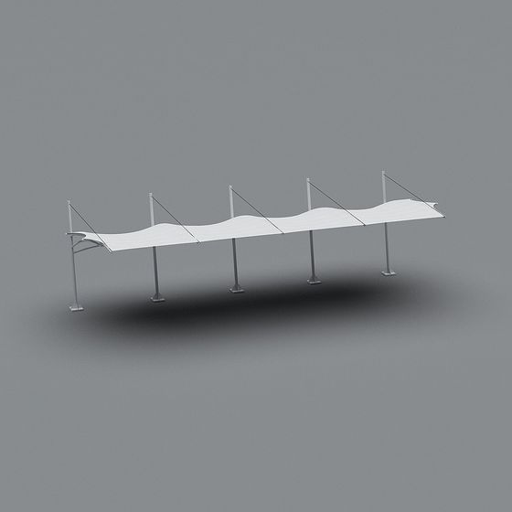 Low Poly Architectural Canopy 3D model