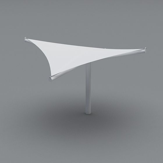 Modern Minimalist Umbrella Pavilion 3D model