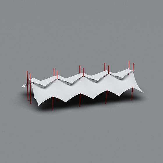 Futuristic Origami Tent 3D model