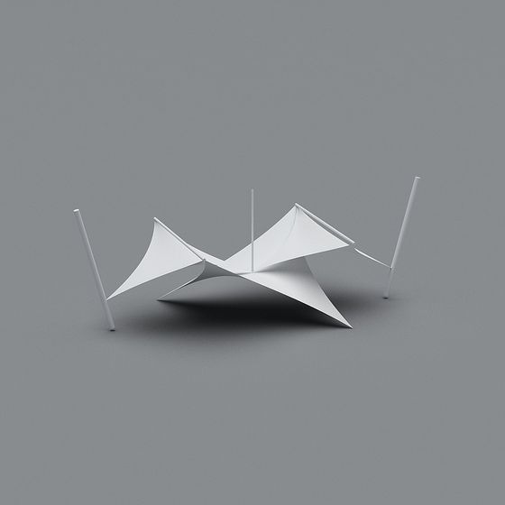 Futuristic Low-Poly Wings 3D model