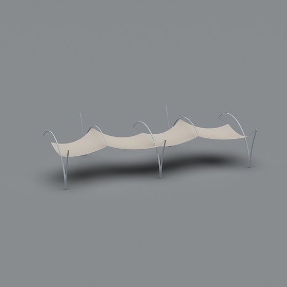 Wave Bridge Low-Poly 3D Model