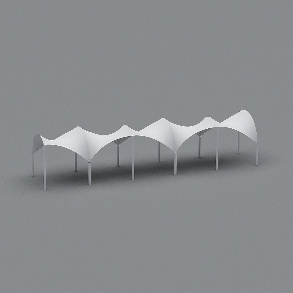 Wave Tent 3D model for Modern Outdoor Experiences