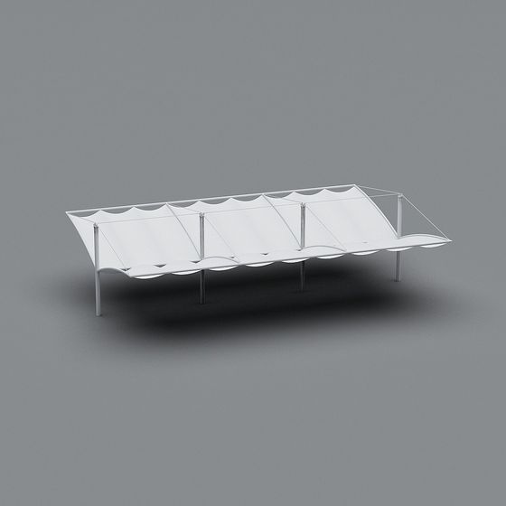 Sleek Outdoor Lounge Chair 3D model