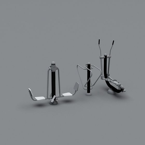 Urban Fitness 3D Model - Outdoor Gym Equipment
