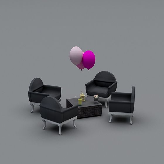 Urban Corner Sofa Set 3D model for Contemporary Spaces