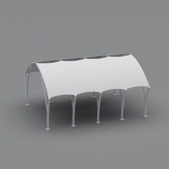 Curved Sunshade 3D Model Design