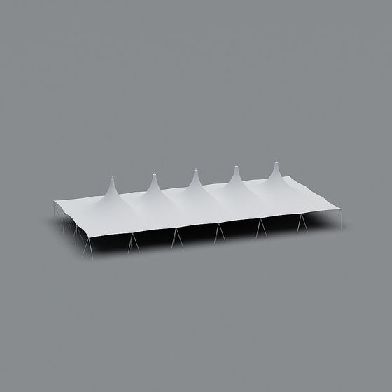 Stylish Minimalist Tent 3D Model for Innovative Designs