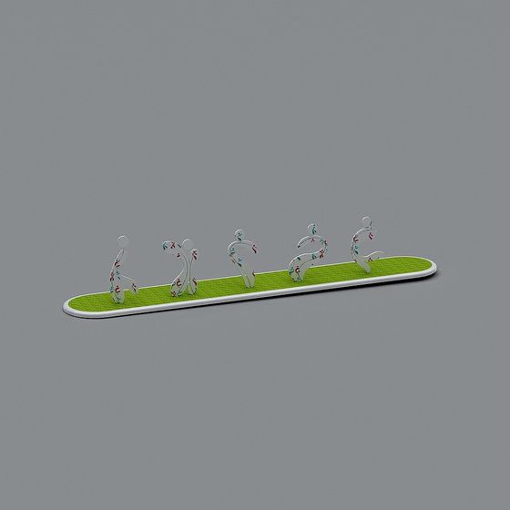 Dancers on the Grass 3D model