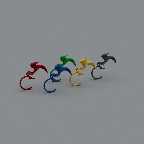 Dynamic Low-Polygon Bicycle Riders 3D model