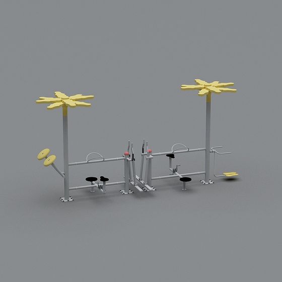 Beach Fitness Station 3D model