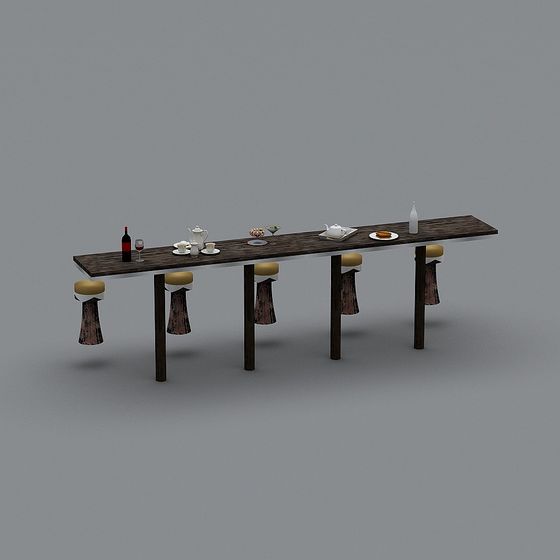 Urban Dining Table 3D model for Creatives