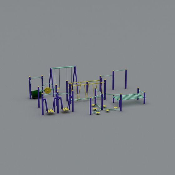 Vibrant Children's Playground 3D model