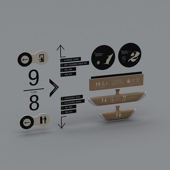 Abstract Low-Poly 3D Model for Modern Interiors