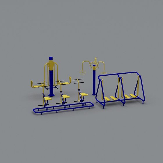 Playful Park Equipment 3D model