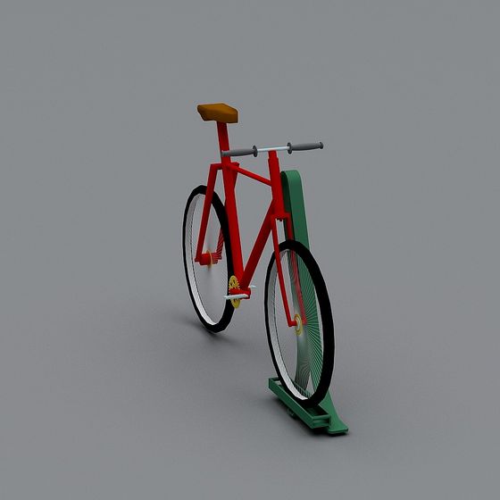 Vibrant Low-Poly 3D Bicycle Model