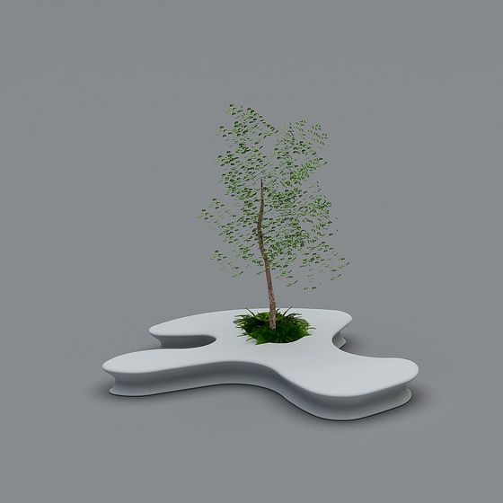 Vibrant Tree 3D Model - Windy Greenery