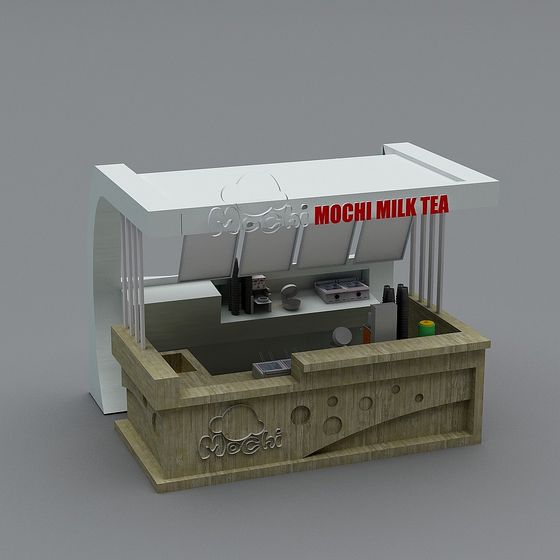 Charming Mochi Milk Tea Stall 3D model