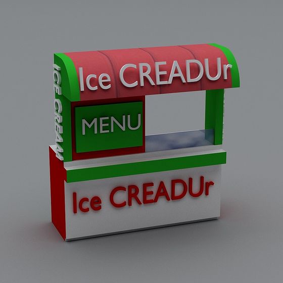 Charming Ice Cream Stand Creator 3D model