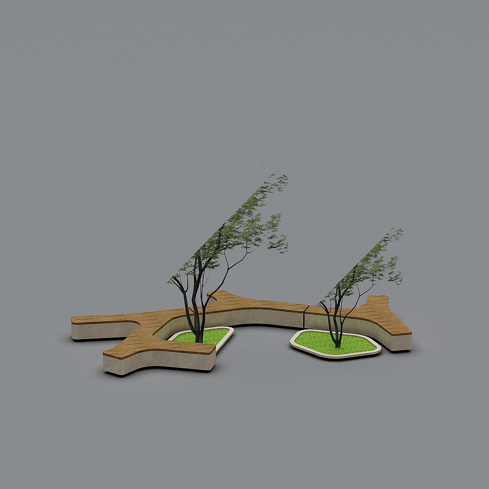 Urban Oasis Bridge 3D model