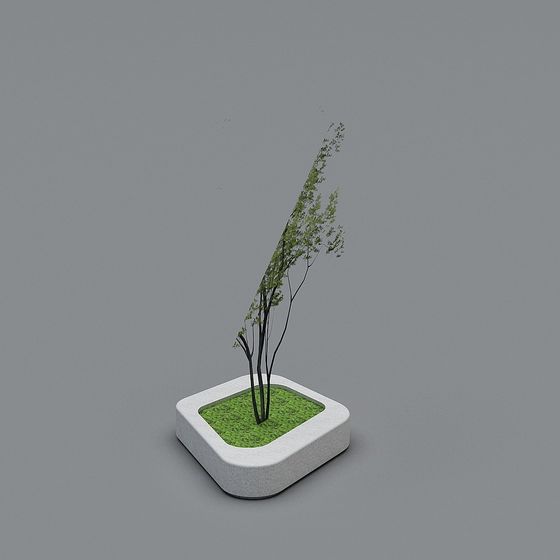 Urban Oasis Low Poly 3D Model