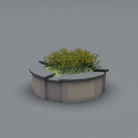 Round Table Garden 3D model