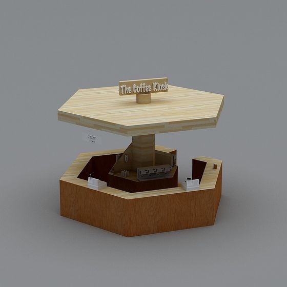 Inviting Coffee Kiosk 3D model for Creative Projects