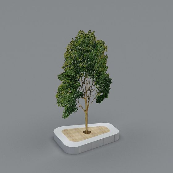City Oasis 3D Model Tree for Creative Projects