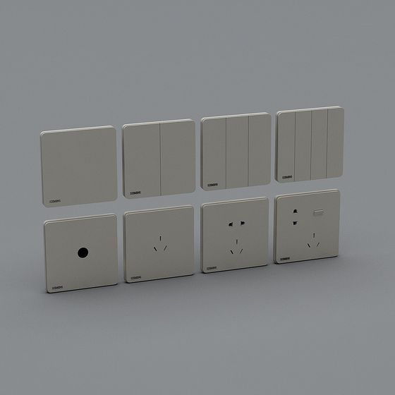 Low-Poly Switch Panel Series 3D model