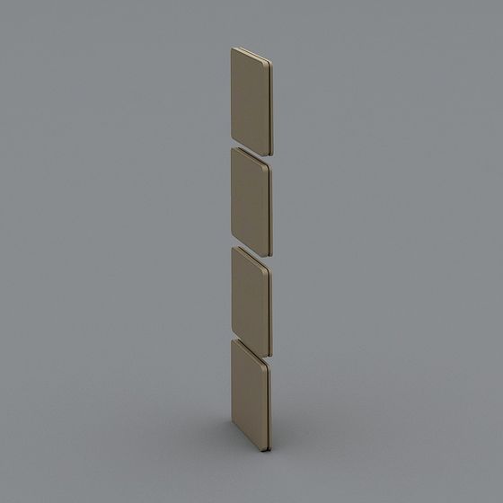 Elegant Metal Panel Wall 3D model for Creative Projects