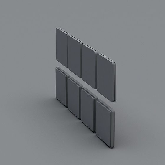 Futuristic Modular Wall 3D model