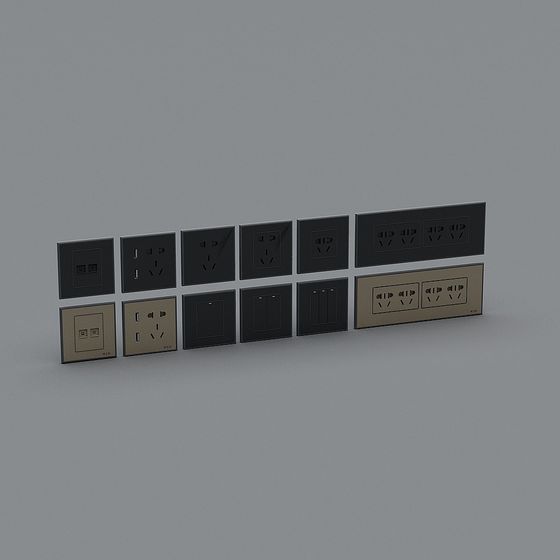 Stylish Switch Panel 3D Model Collection