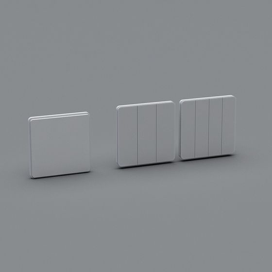 Modern Minimalist Switch Panel 3D model