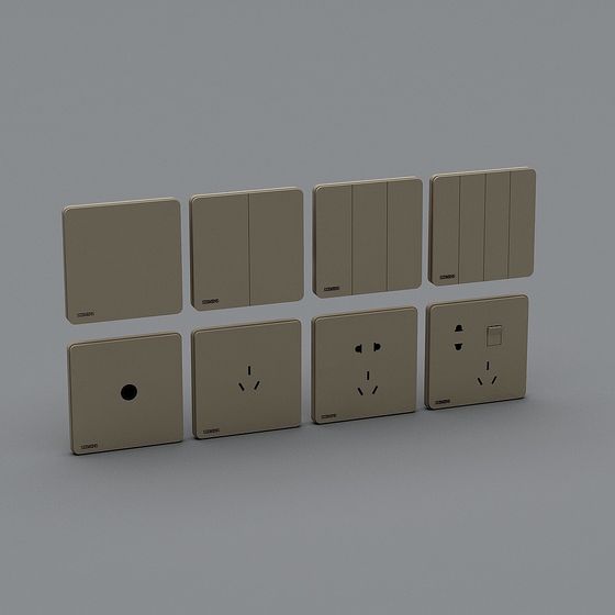 Modern Switch Panel Series 3D model