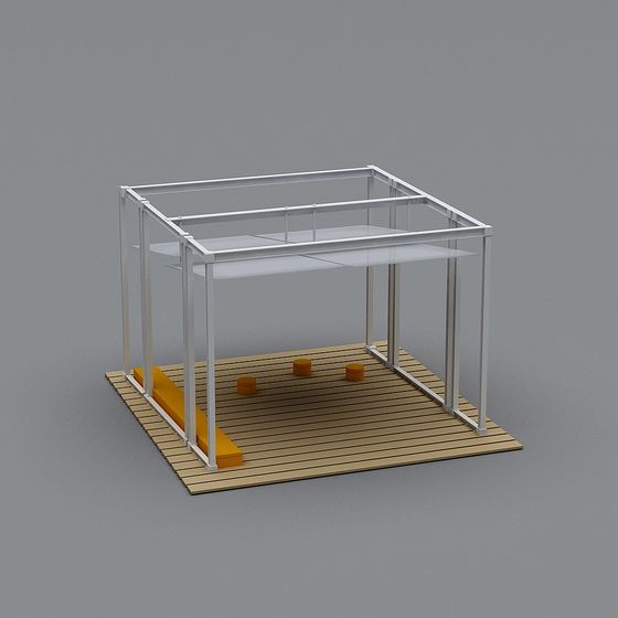 Transparent Glass Canopy 3D model