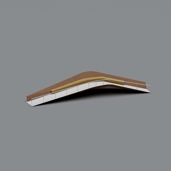 Elegant Low-Poly 3D Bridge Model