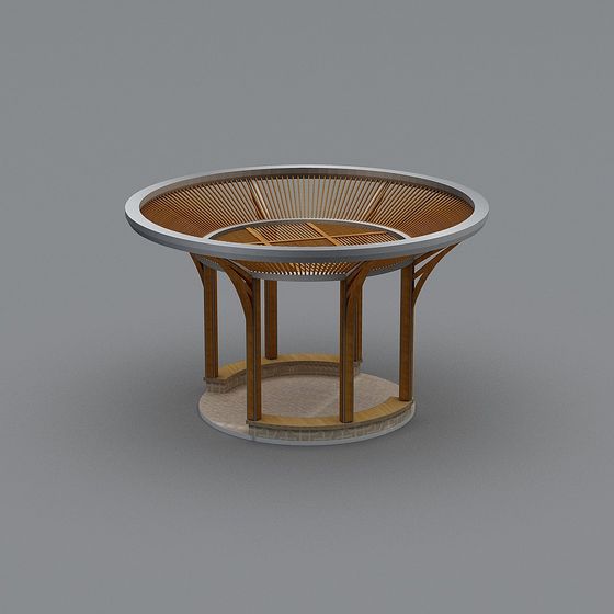 Charming Low-Poly Round Table 3D Model