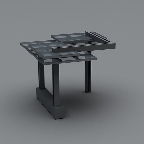 Urban Window Table and Chair Set 3D model
