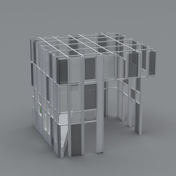 Future Window 3D model - A Fusion of Minimalism and Technology
