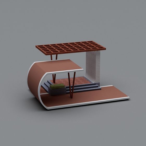 Sleek Low Poly Building 3D model for Creative Use