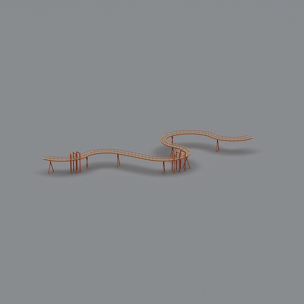 Spiral Walkway Bridge 3D model
