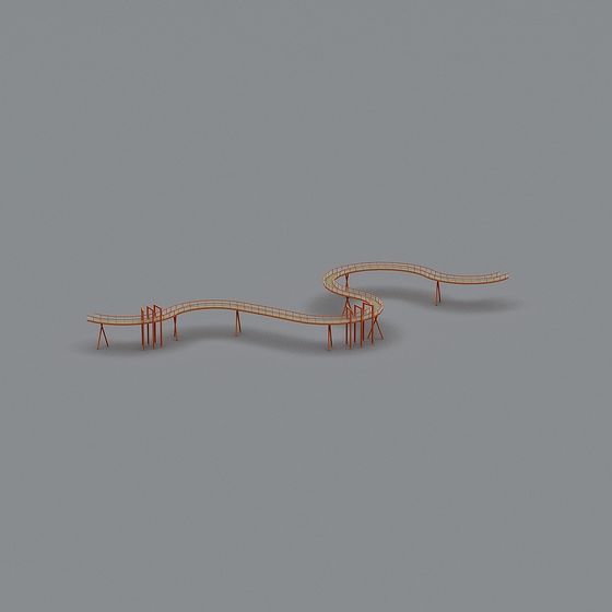 Spiral Walkway Bridge 3D model