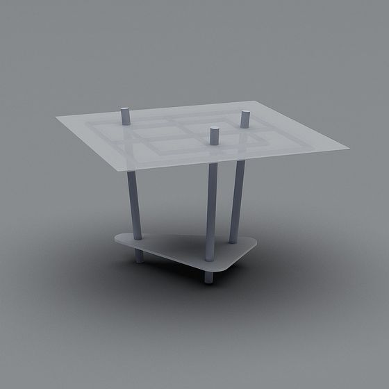 Modern Glass Table 3D model
