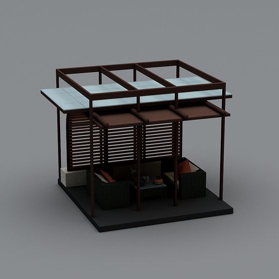 Low Poly Modern Architectural 3D Model