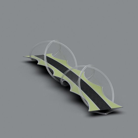 Futuristic Geometric Aesthetic 3D model