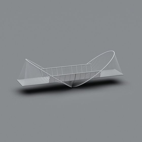 Sleek Futuristic Bridge 3D model