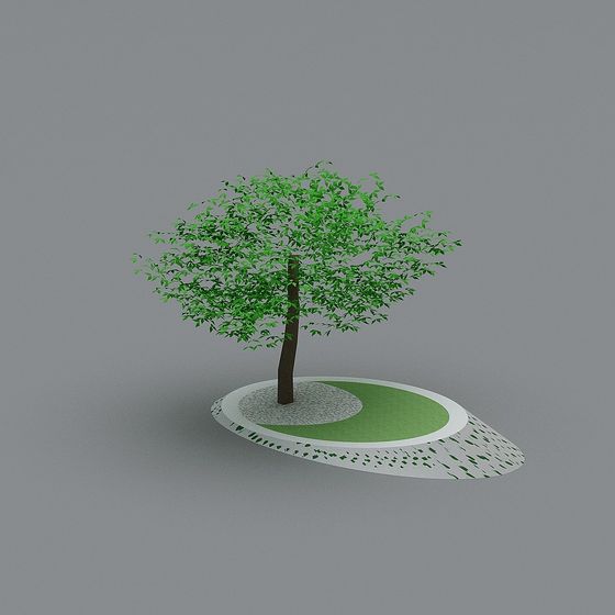 City Oasis 3D Model Tree for Creative Projects