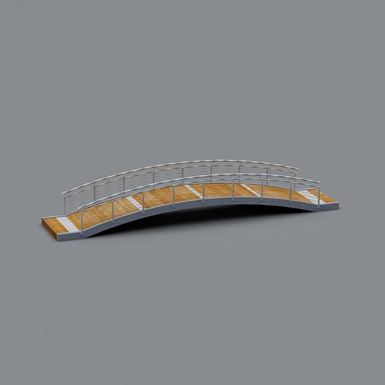 Elegant Low-Poly Bridge 3D model