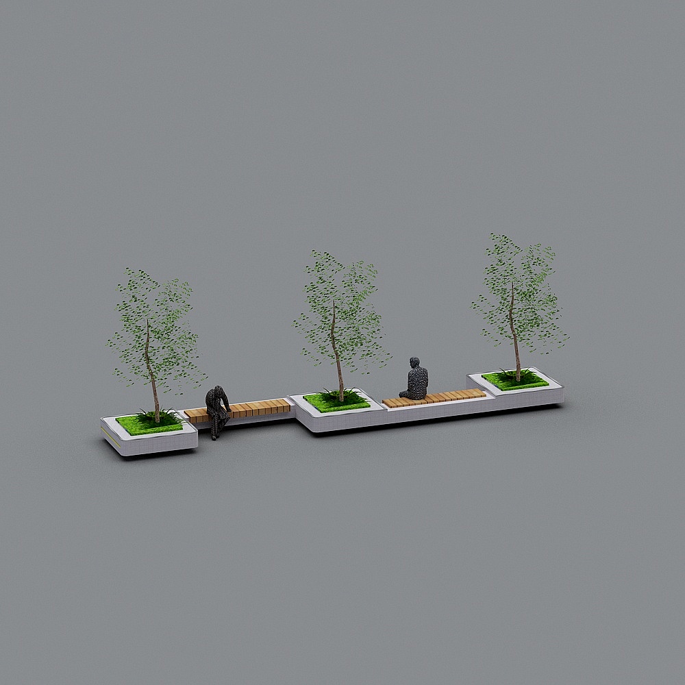Urban Oasis Bench 3D model